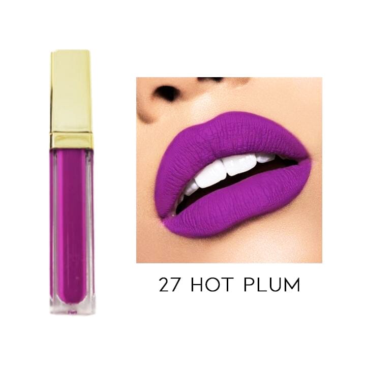 24HRS Waterproof Matte Liquid Lipstick Every Day And Night 27 Hot Plum