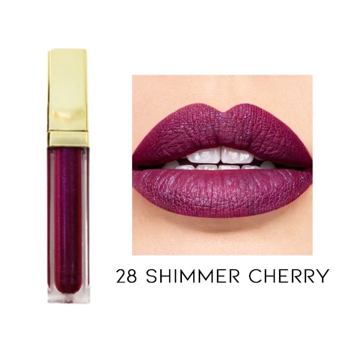 24HRS Waterproof Matte Liquid Lipstick Every Day And Night 28 Shimmer Cherry