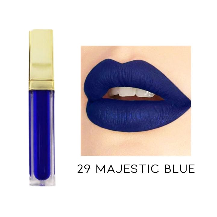 24HRS Waterproof Matte Liquid Lipstick Every Day And Night 29 Majestic Blue