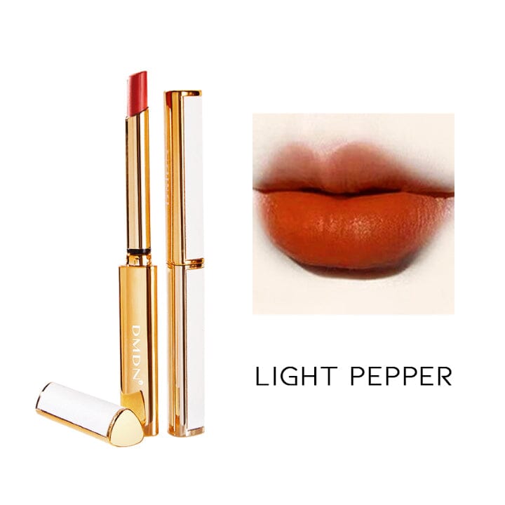 Vegan Leather Matt Lipstick Make-up Every Day And Night Light Pepper